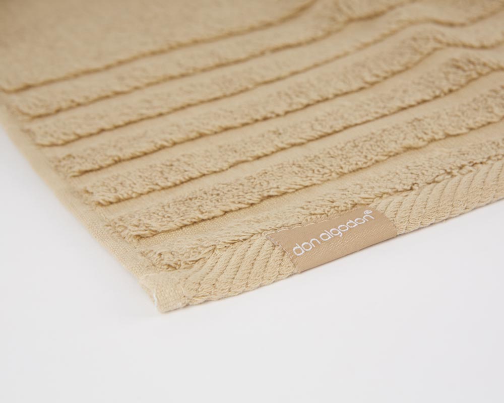 detalle toalla zero twist de don algodón en color arena