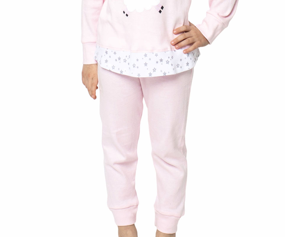 detalle pijama de algodón para niña Dolly