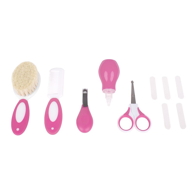 Kit para el cuidado de bebé en color rosa