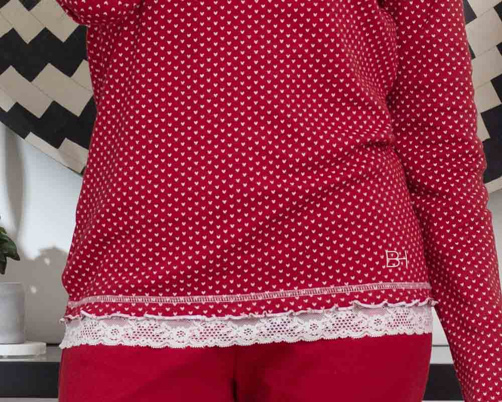 detalle pijama de algodón para mujer modelo Oriana